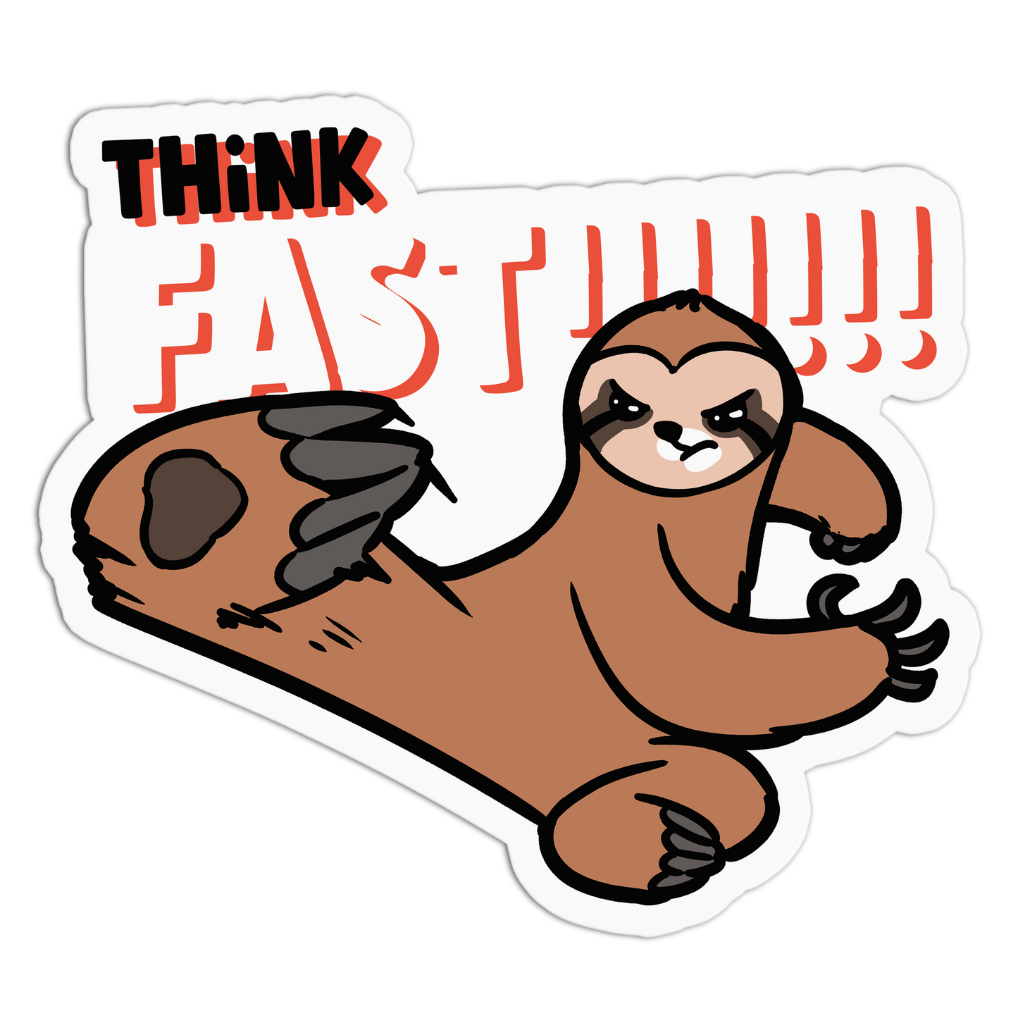 Ironic Speed Sloth Sticker