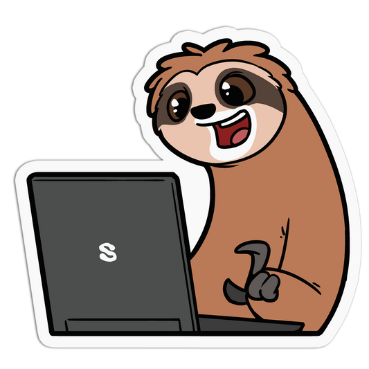 Remote Work Sloth Sticker