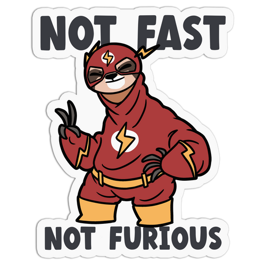 Dressed as The Flash Sloth Sticker