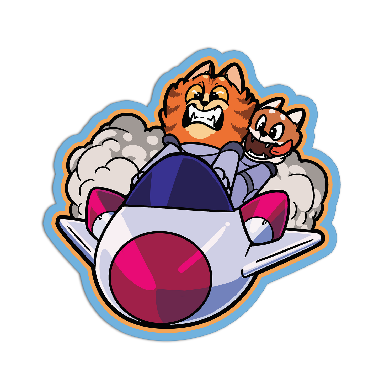 Nebula Interceptor Duo Space Cat Stickers