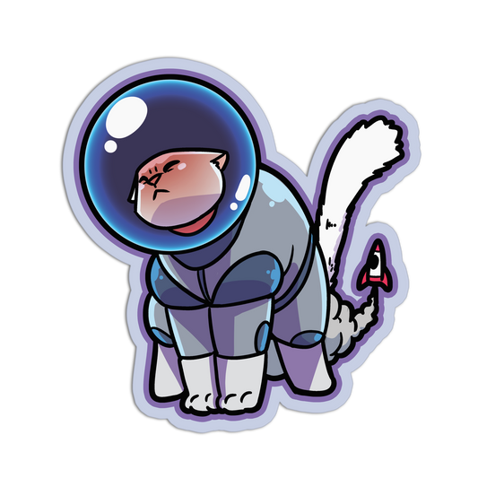 Rocket-Tail Explorer Space Cat Stickers