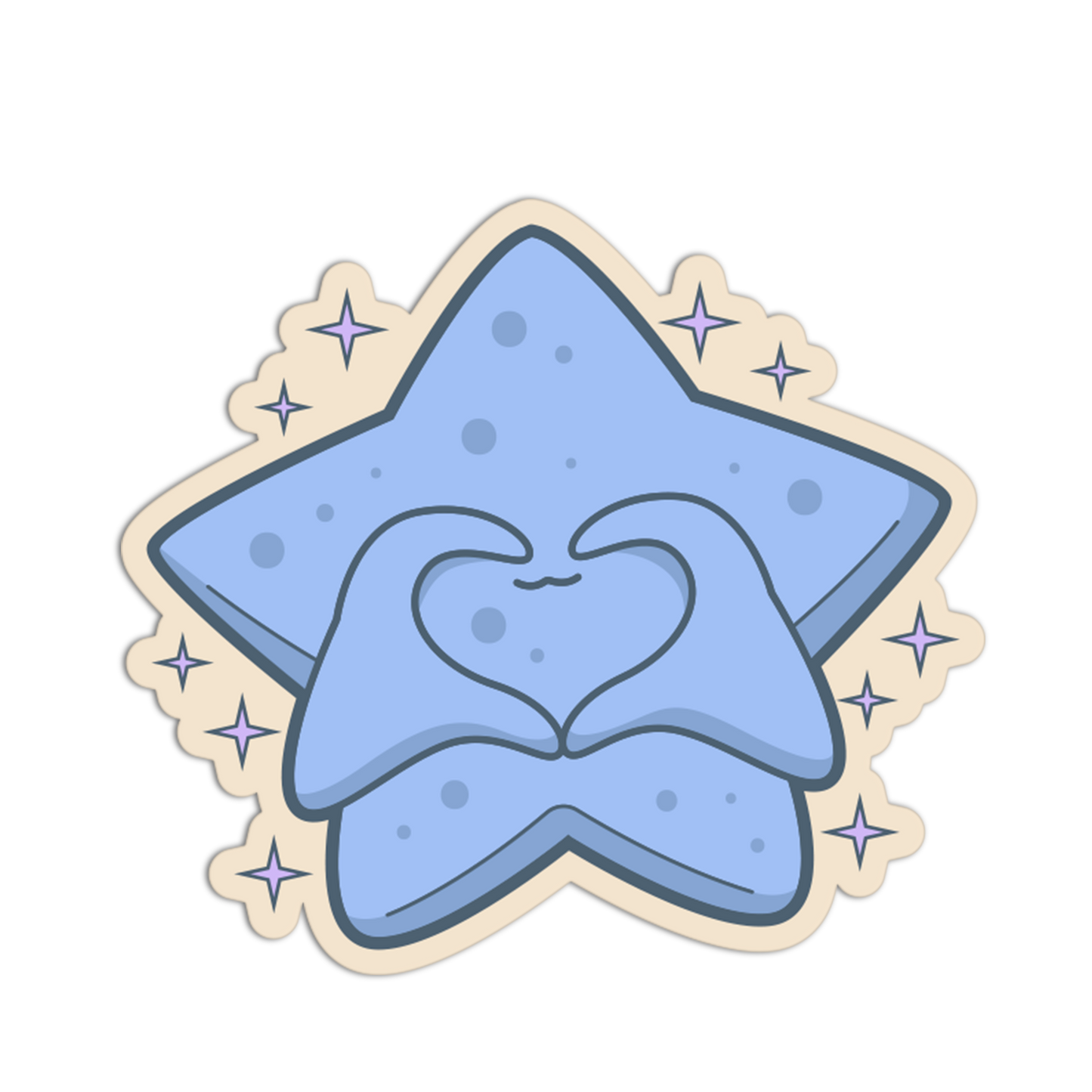 Hand Heart Star Stickers