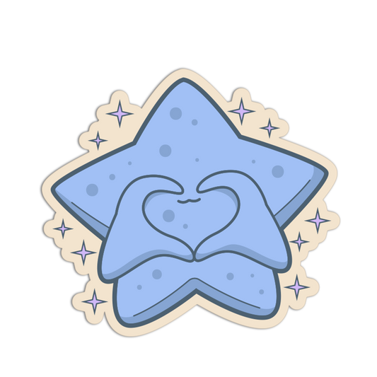 Hand Heart Star Stickers