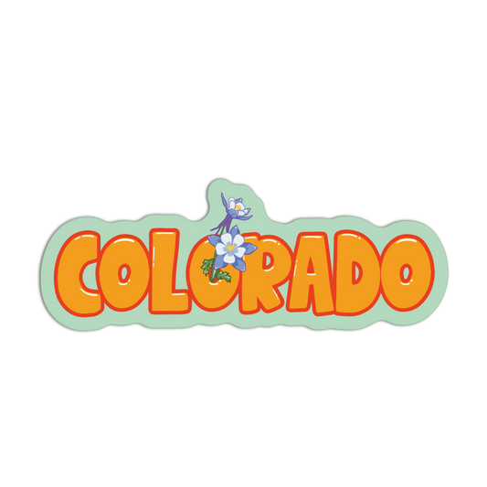 Colorado logo with a flower on a white background