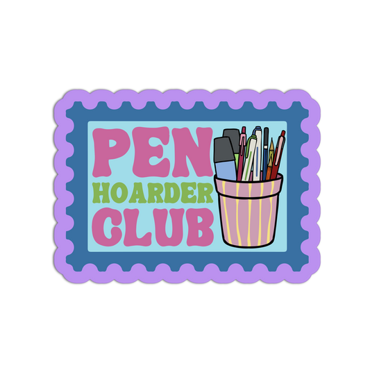Pen Hoarder Club Stationary Sticker