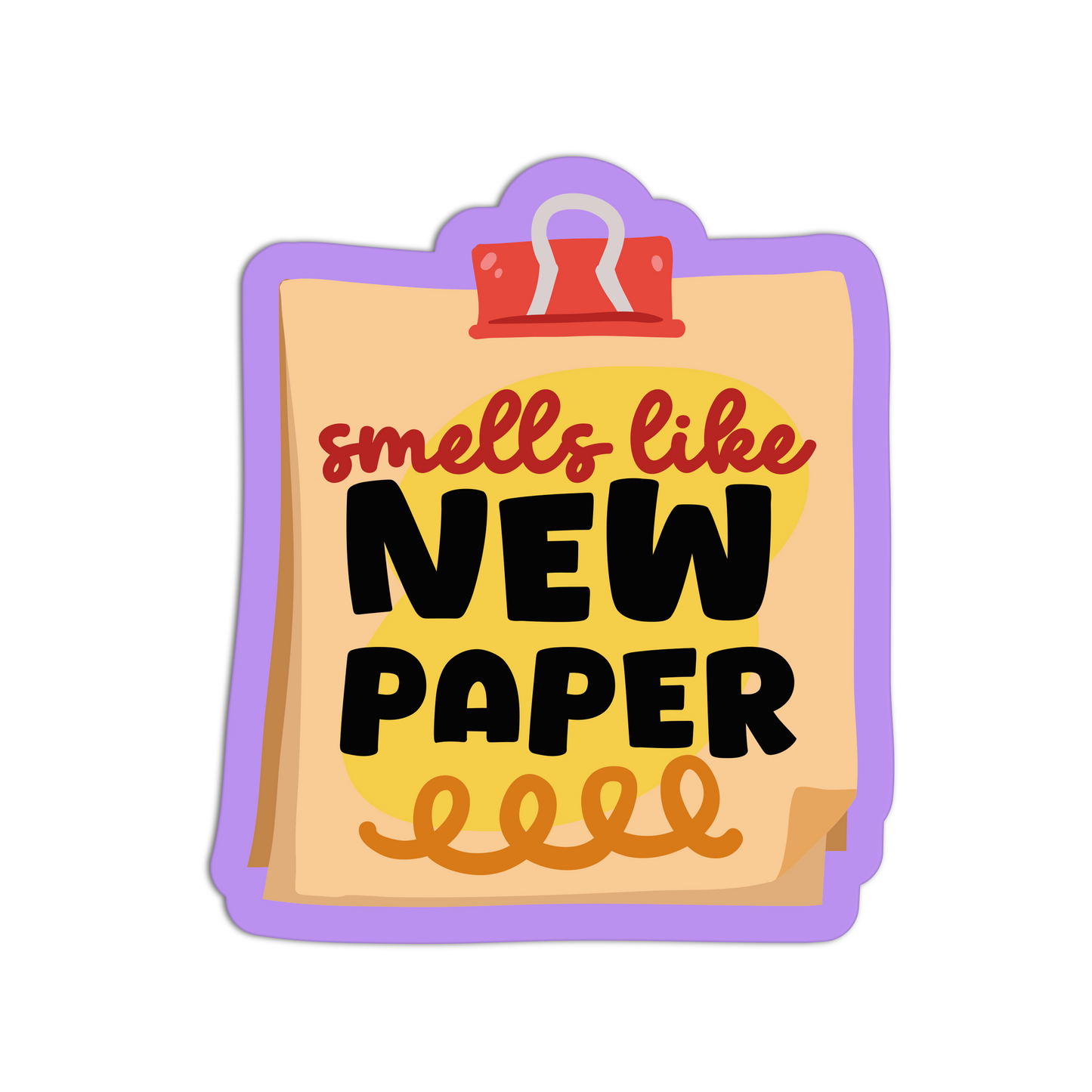 Smells Like New Paper Stationary Sticker