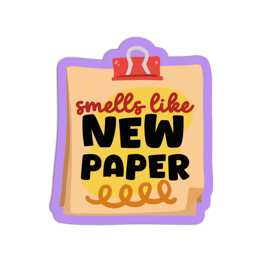Smells Like New Paper Stationary Sticker