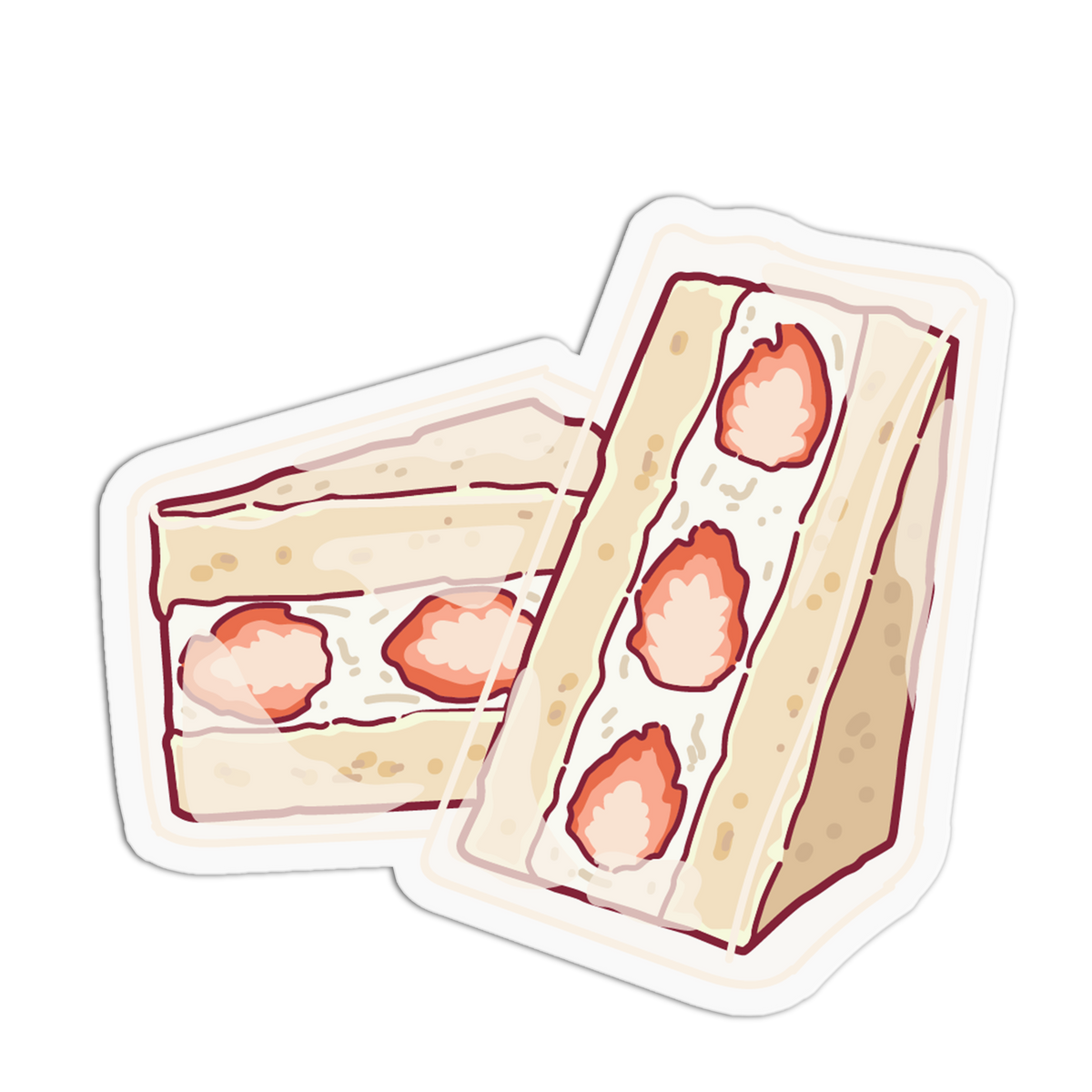 Fruit Sandwich Strawberry Flavors Sticker