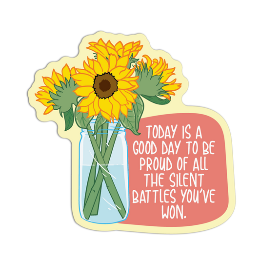 Silent Battle Blooms Sunflower Stickers