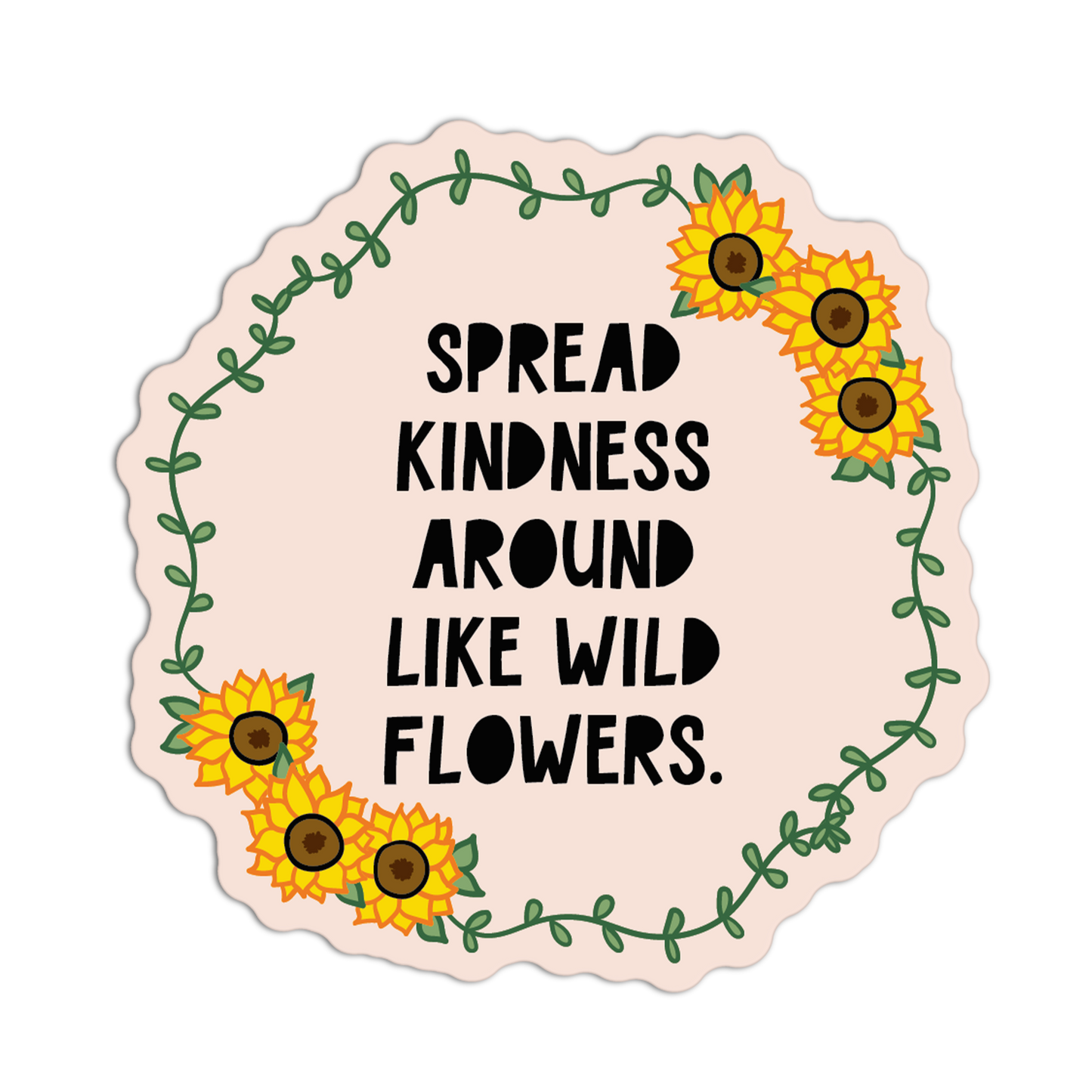 Kindness Garland Sunflower Stickers