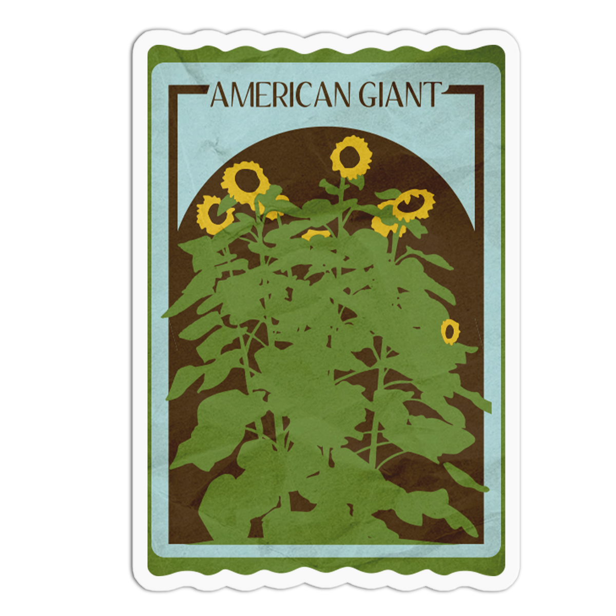 American Giant Sunflower Packet Sticker