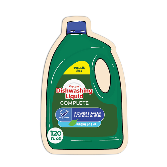 Dishwashing Liquid Supermarket Stickers