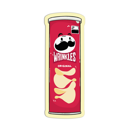 Mustache Crisp Can Supermarket Stickers