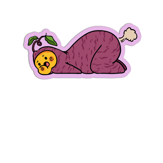 Farting Sloth - Sweet Potato Sticker