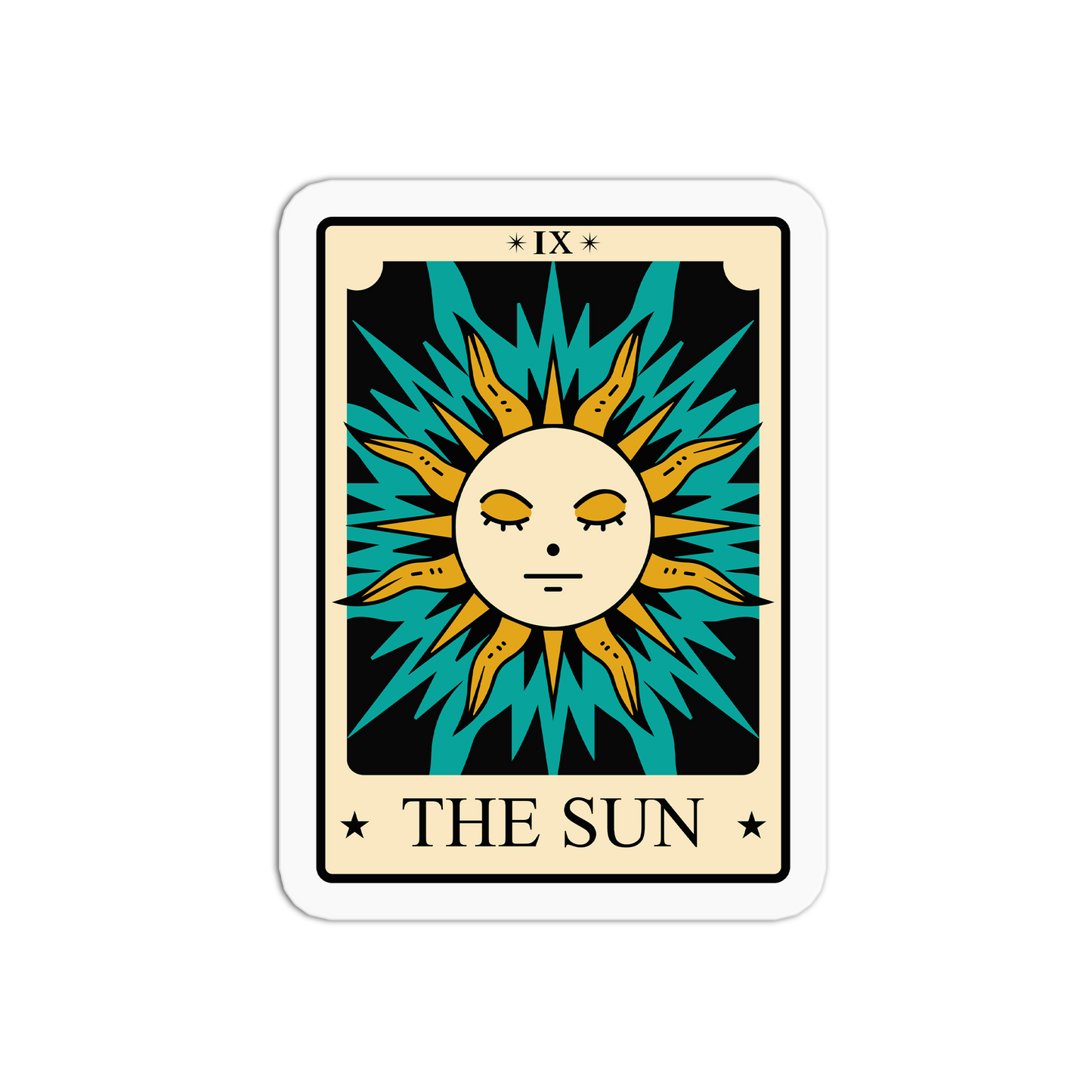 The Sun Tarot Cards Sticker