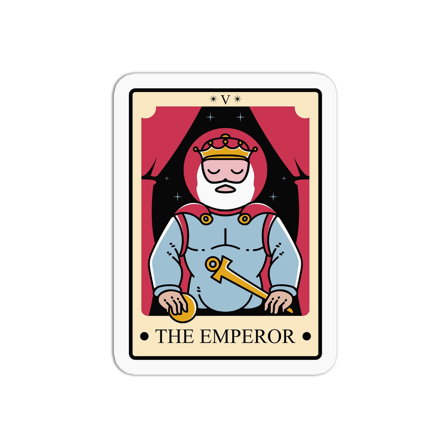 The Emperor Tarot Cards Sticker