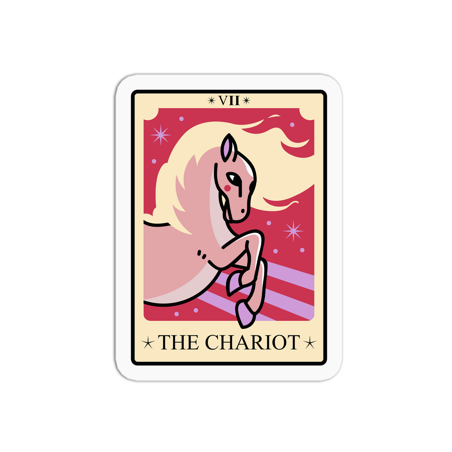 The Chariot Tarot Cards Sticker