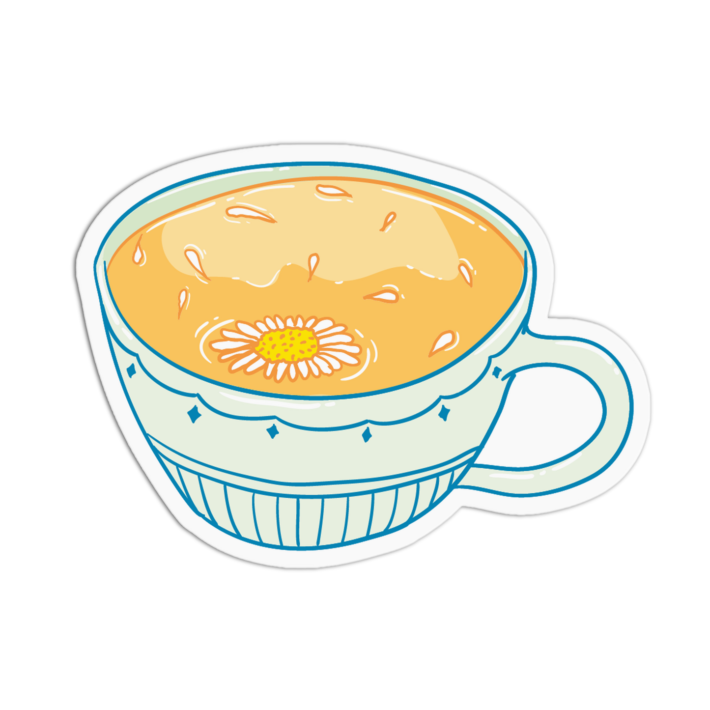Chamomile Bloom Teacup Sticker