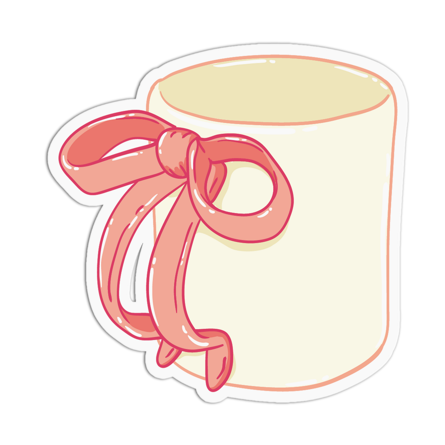 Coquette Bow Teacup Sticker