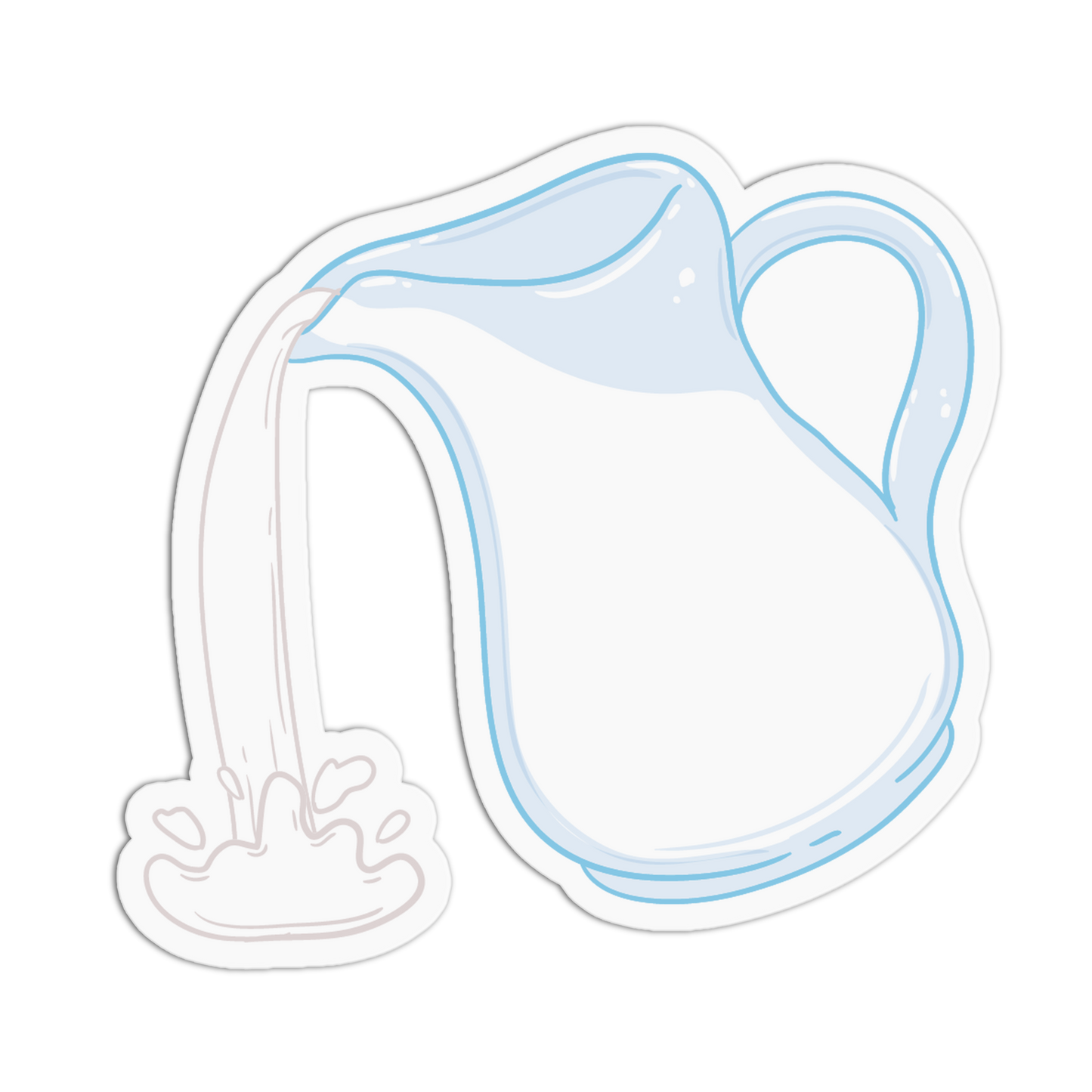 Pouring Milk Teacup Sticker