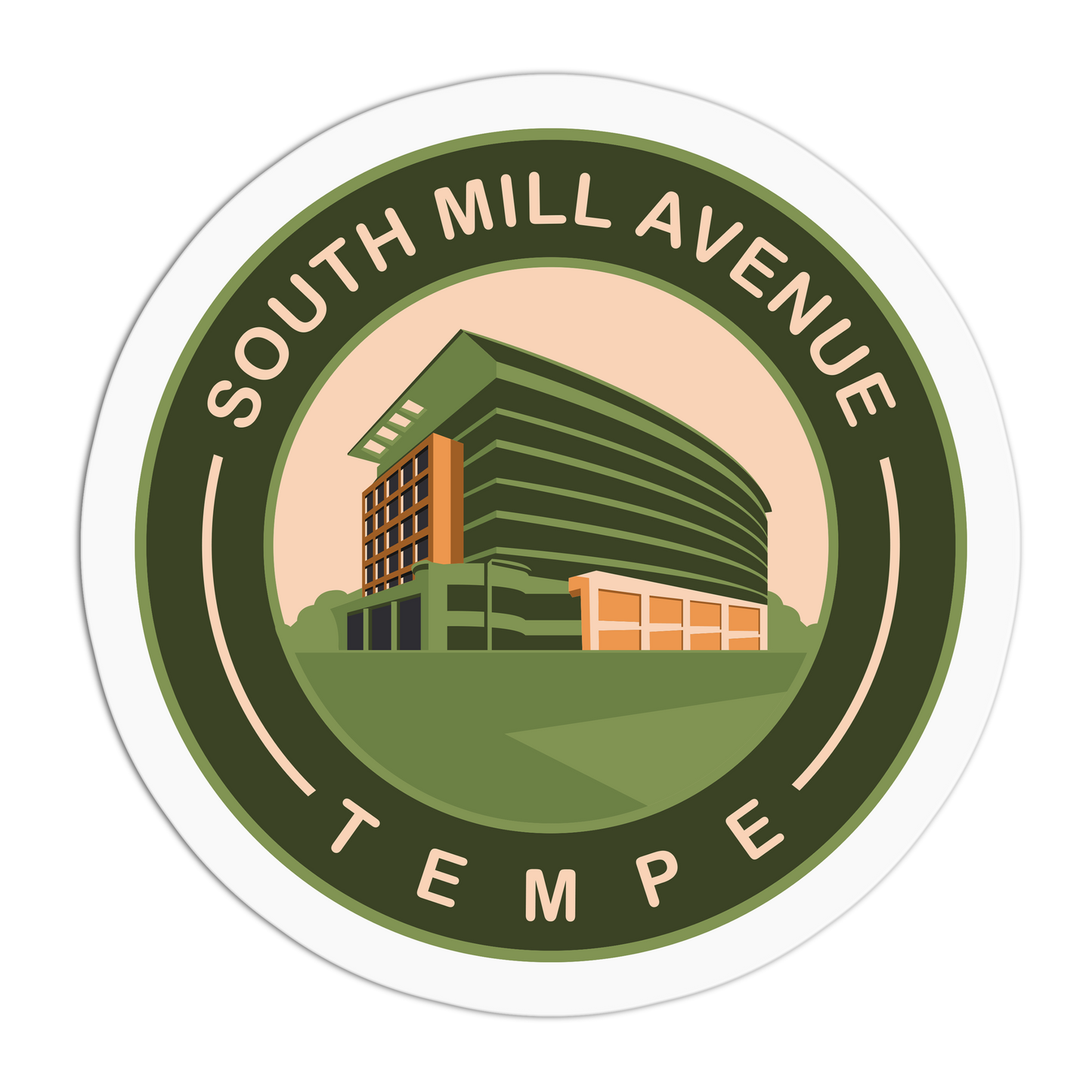 South Mill Avenue Tempe Travel Series Stickers