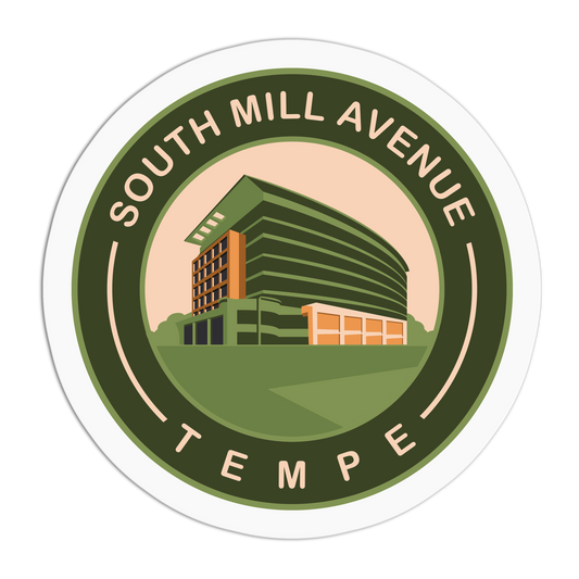 South Mill Avenue Tempe Travel Series Stickers