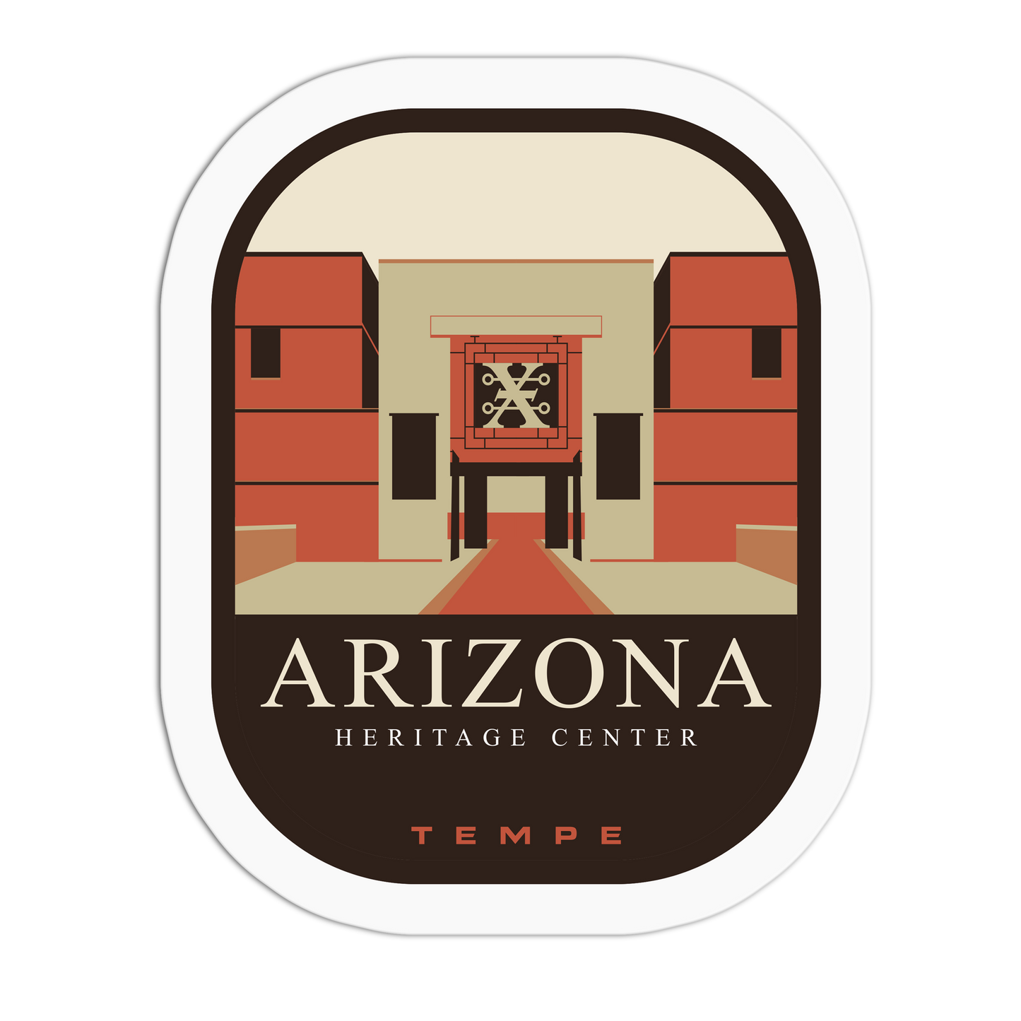 Arizona Heritage Center Tempe Travel Series Stickers