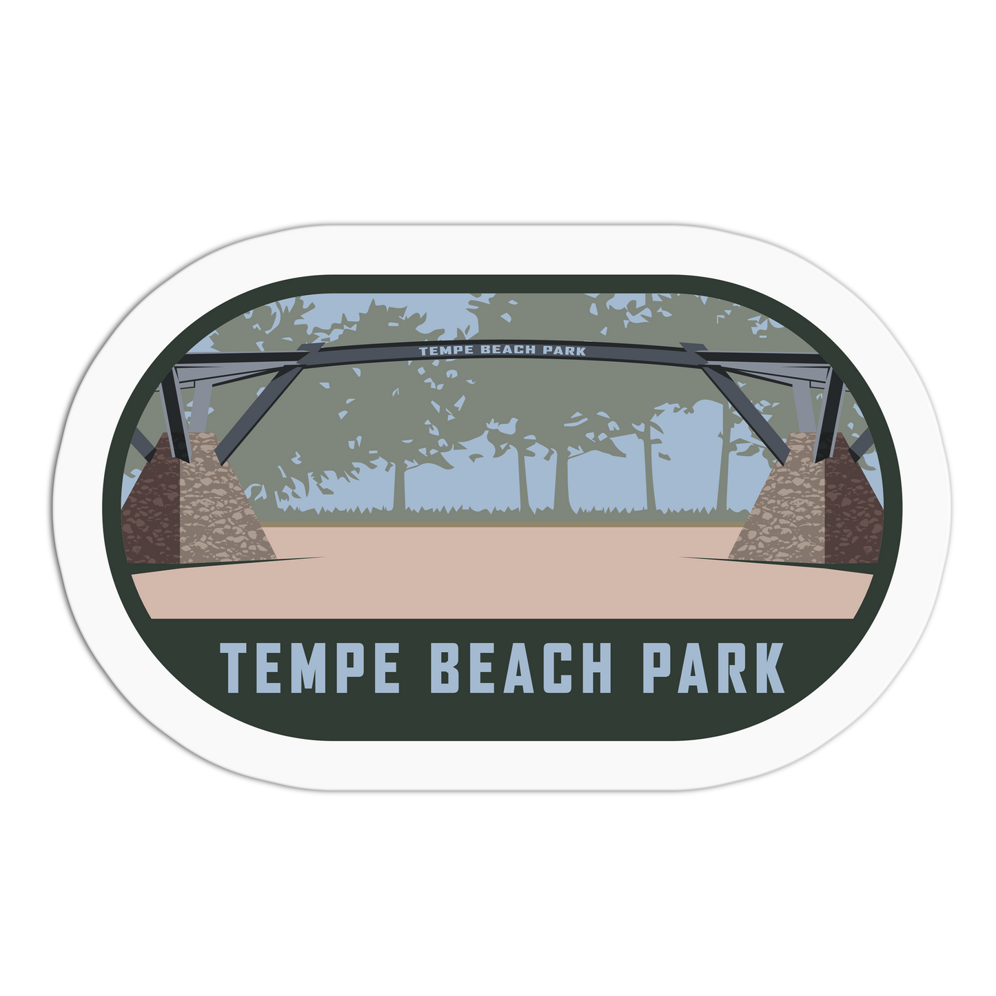 Beach Park Tempe Travel Series Stickers