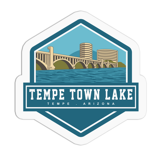 Town Lake Tempe Travel Series Stickers