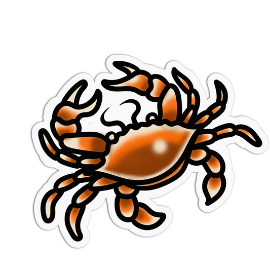 Ocean Crab - Traditional Tattoo Sticker
