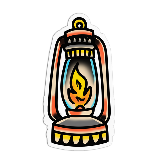 Oil Lantern - Traditional Tattoo Sticker