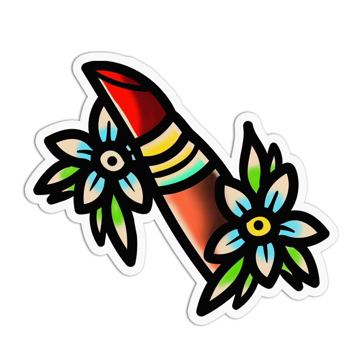 Classic Lipstick - Traditional Tattoo Sticker