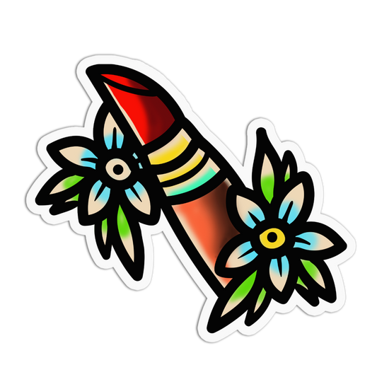 Classic Lipstick - Traditional Tattoo Sticker