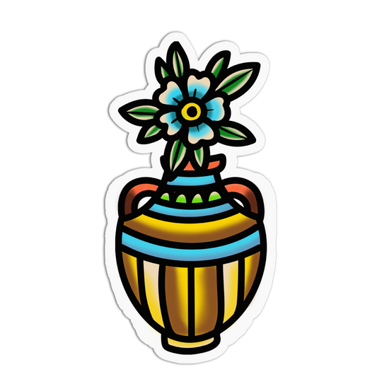 Decorative Urn - Traditional Tattoo Sticker