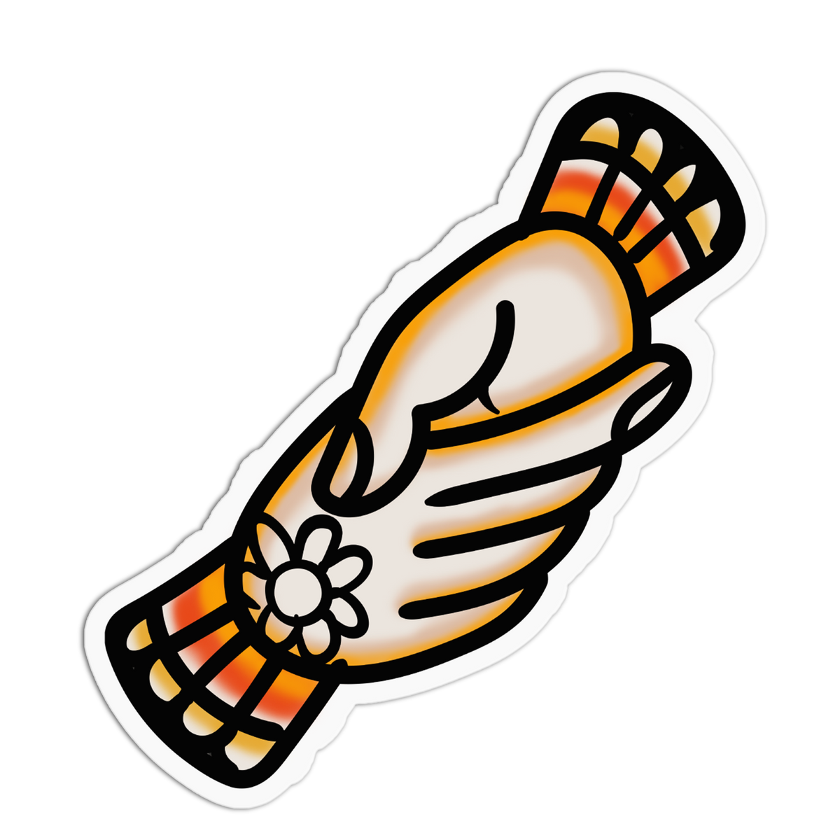 Friendship Handshake - Traditional Tattoo Sticker