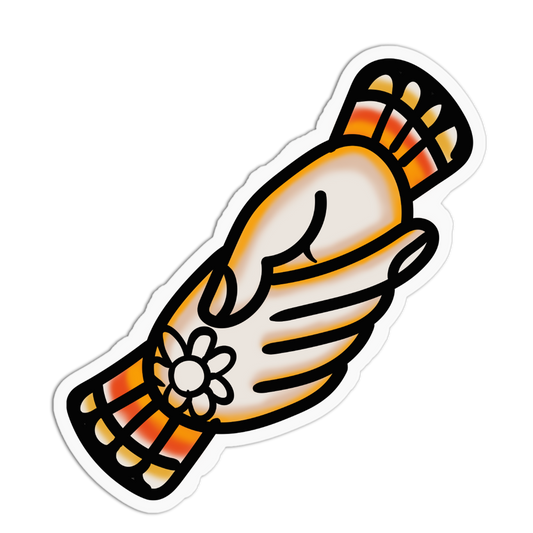 Friendship Handshake - Traditional Tattoo Sticker