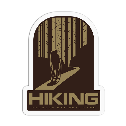Hiking Travel Series_Redwood  Sticker