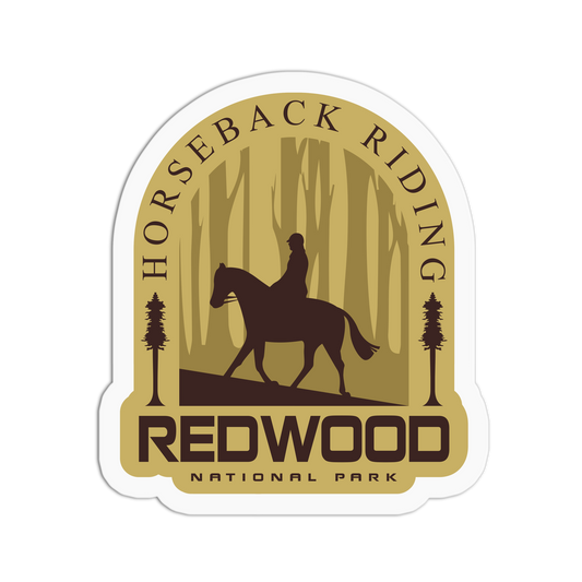 Horseback Riding Travel Series_Redwood  Sticker