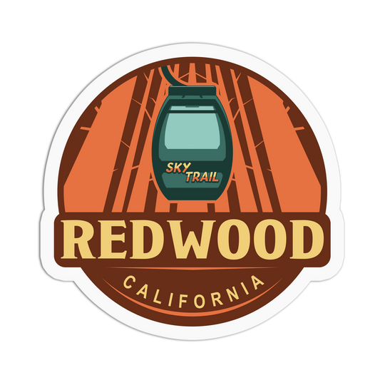 Sky Trail Travel Series_Redwood  Sticker
