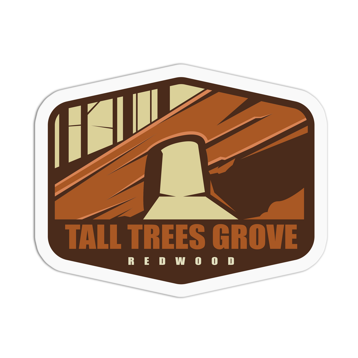 Tall Trees Grove Travel Series_Redwood  Sticker