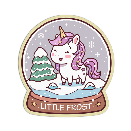 Unicorn Snow Globe Little Frost Stickers
