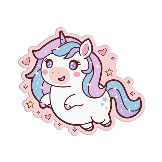 Chibi Flying Unicorn Stickers