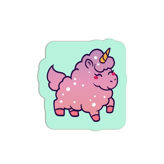 Unique Mirror Reflection Unicorn Sticker