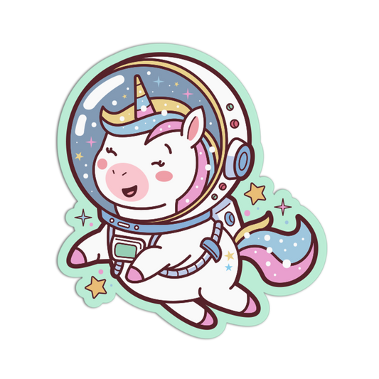 Astronaut Space Unicorn Stickers
