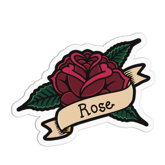 Rose Banner American Tattoo Sticker