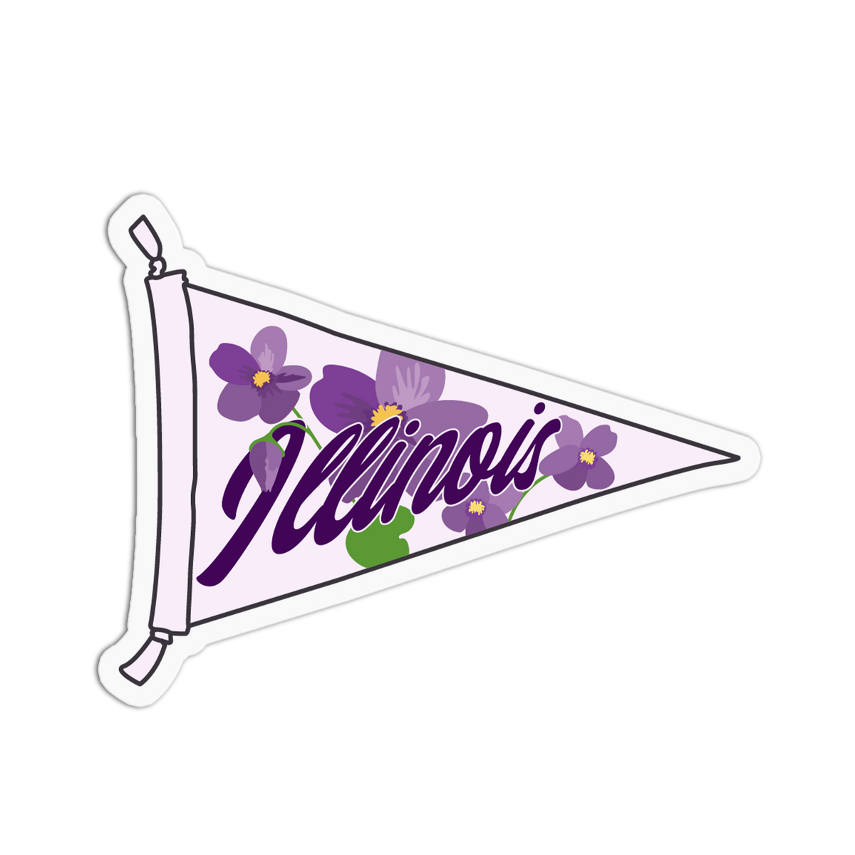 Prairie Violet - Vintage State Flag Sticker