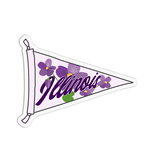 Prairie Violet - Vintage State Flag Sticker