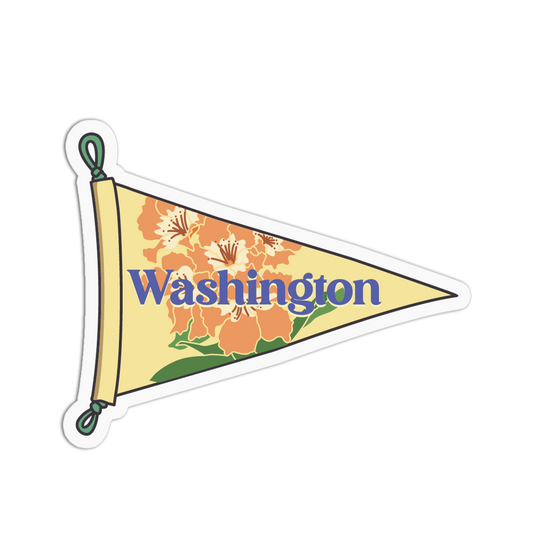 Evergreen Banner - Vintage State Flag Sticker