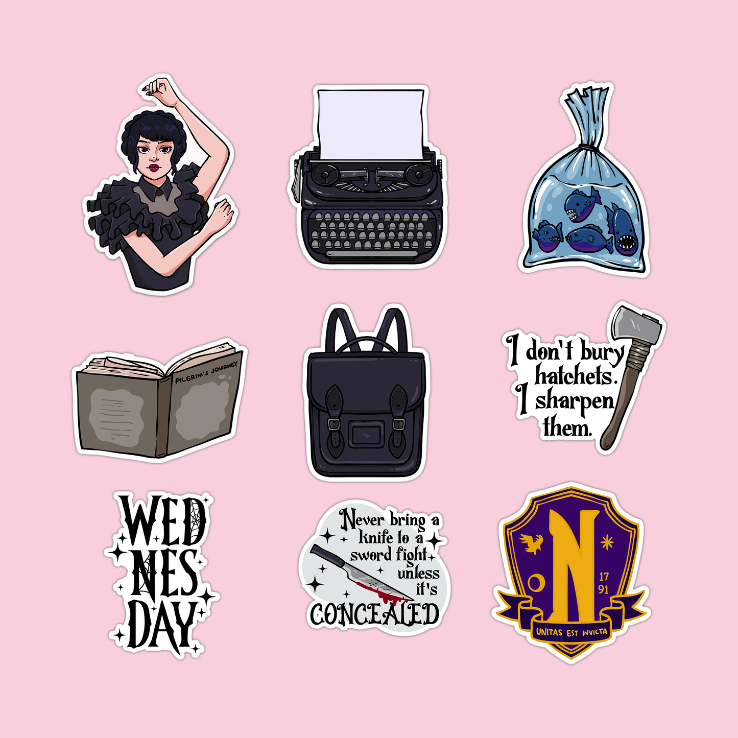 Wednesday Collection Sticker Pack