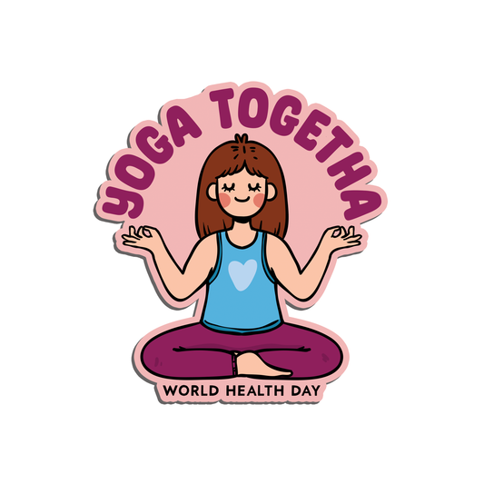 Yoga Togetha World Health Day Sticker